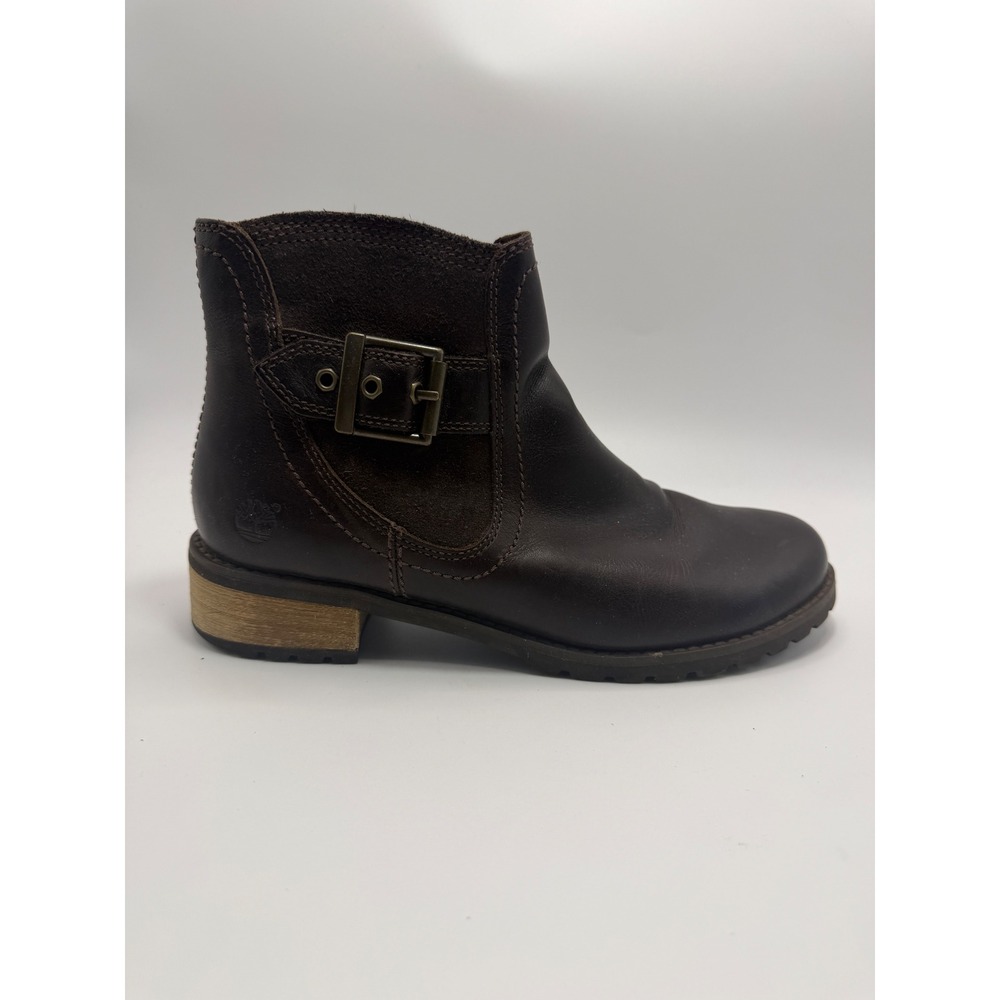 Timberland Earthkeepers Brown Leather Suede Buckle Ankle Boots 8329A Womens 6